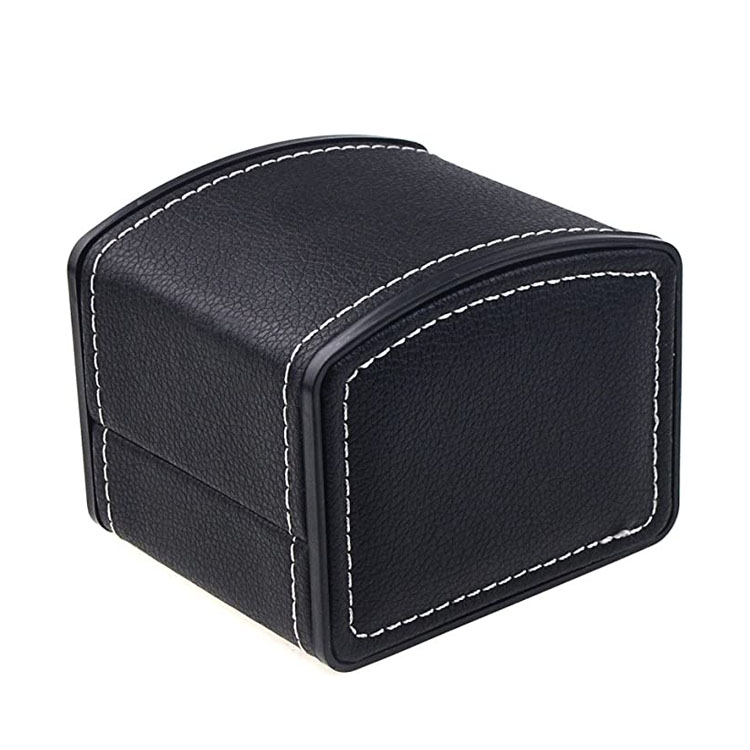 scatola per orologi nera con cuscino