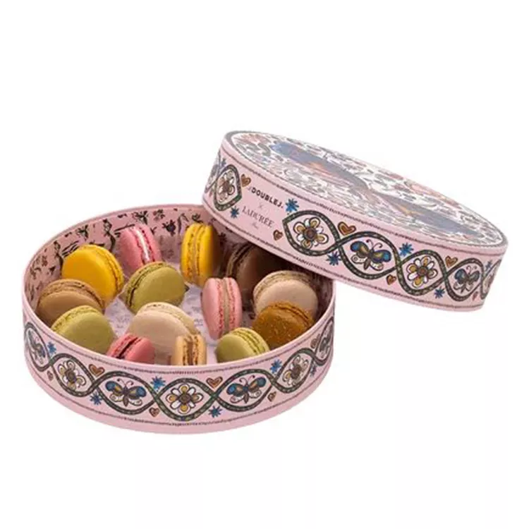 confezione regalo Macaron rotonda personalizzata