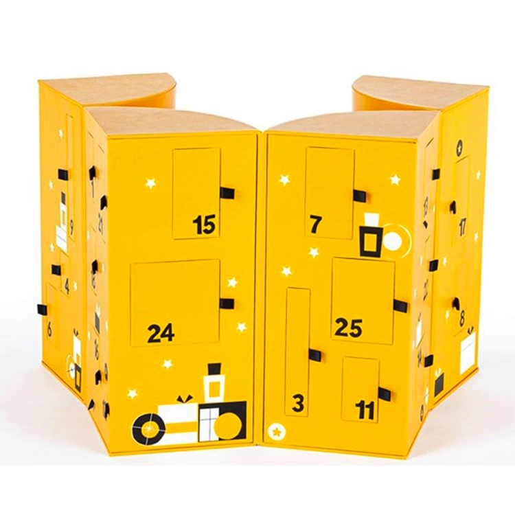 Casella rotonda del calendario dell'avvento
