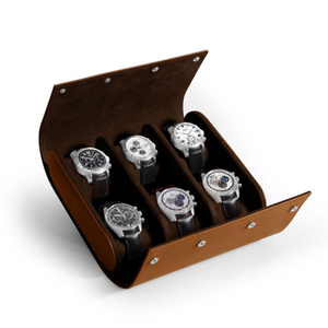 scatola porta orologi in pelle per 6 orologi